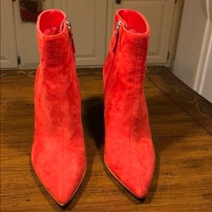 Red Suede Booties